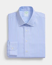 Brooks Brothers Slim Fit Non-Iron Performance Shirt with Ainsley Collar Blue