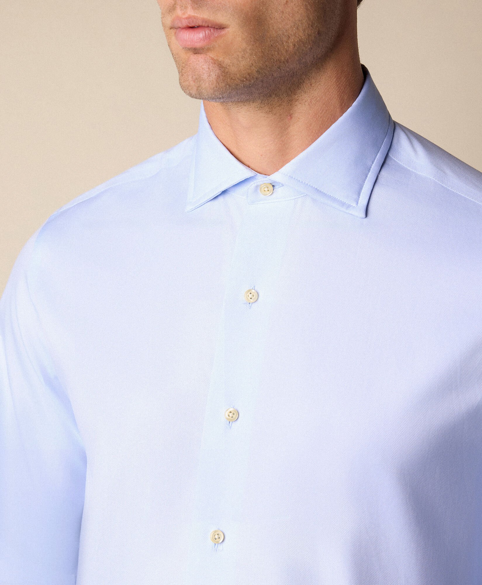 Thomas Mason Regular Fit Shirt with English Spread Collar