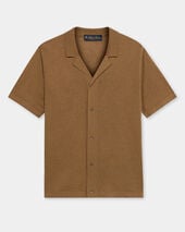 Brooks Brothers Cotton-Linen Knit Polo Shirt Light Brown