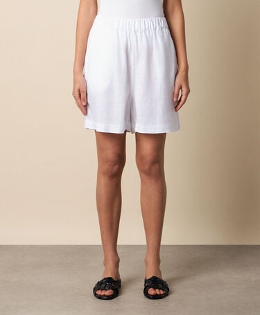 Brooks Brothers Heavy Linen Shorts White