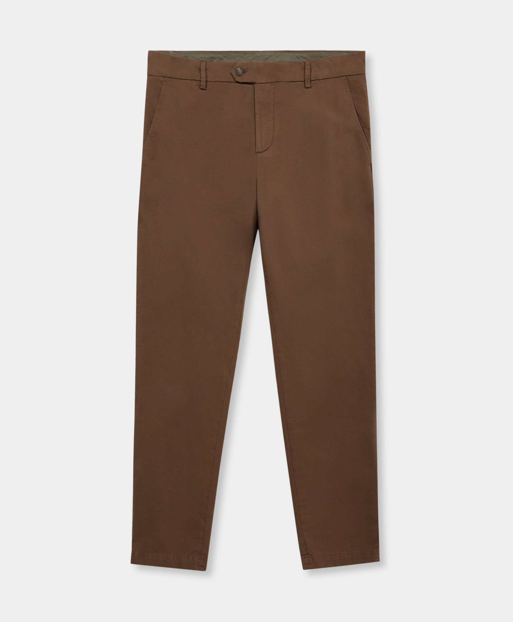 Stretch Cotton Micro-Pattern Chino