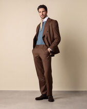  Performance Twill Anzug aus Reiner Schurwolle Rust