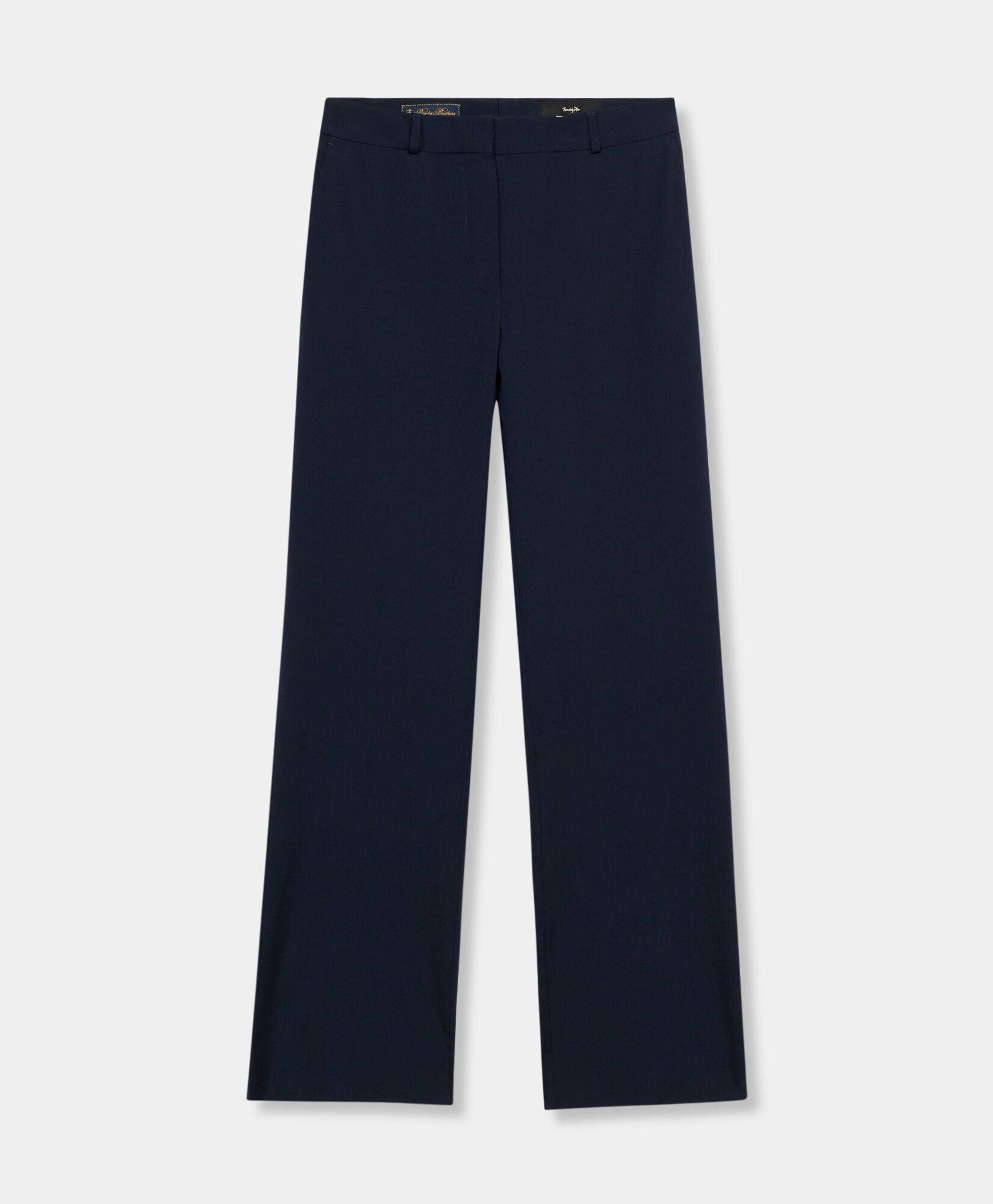 Straight Wool Blend Trousers