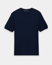 Brooks Brothers T-shirt en Coton Mercerisé Bleu Marine