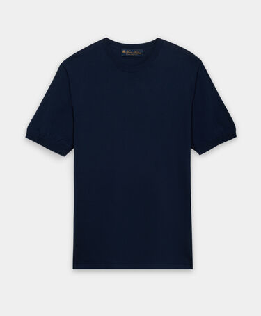 Brooks Brothers T-shirt en Coton Mercerisé Bleu Marine