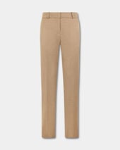 Brooks Brothers Cigarette Fit Flannel Virgin Wool Trousers Beige