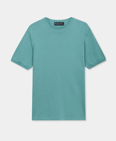 Brooks Brothers T-shirt en Coton Mercerisé Bleu Minéral