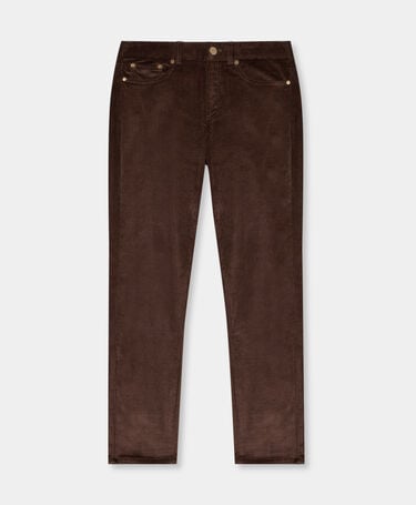 Brooks Brothers Pantaloni 5-Pocket in Velluto a Coste di Cotone Marrone