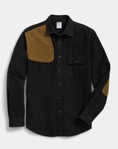 Brooks Brothers Regular Fit Corduroy Shirt with Ainsley Collar Black