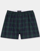 Brooks Brothers Tartan Cotton Boxer Shorts Green