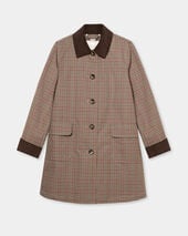 Brooks Brothers Checked Cotton Bonded Twill Coat Meteorite