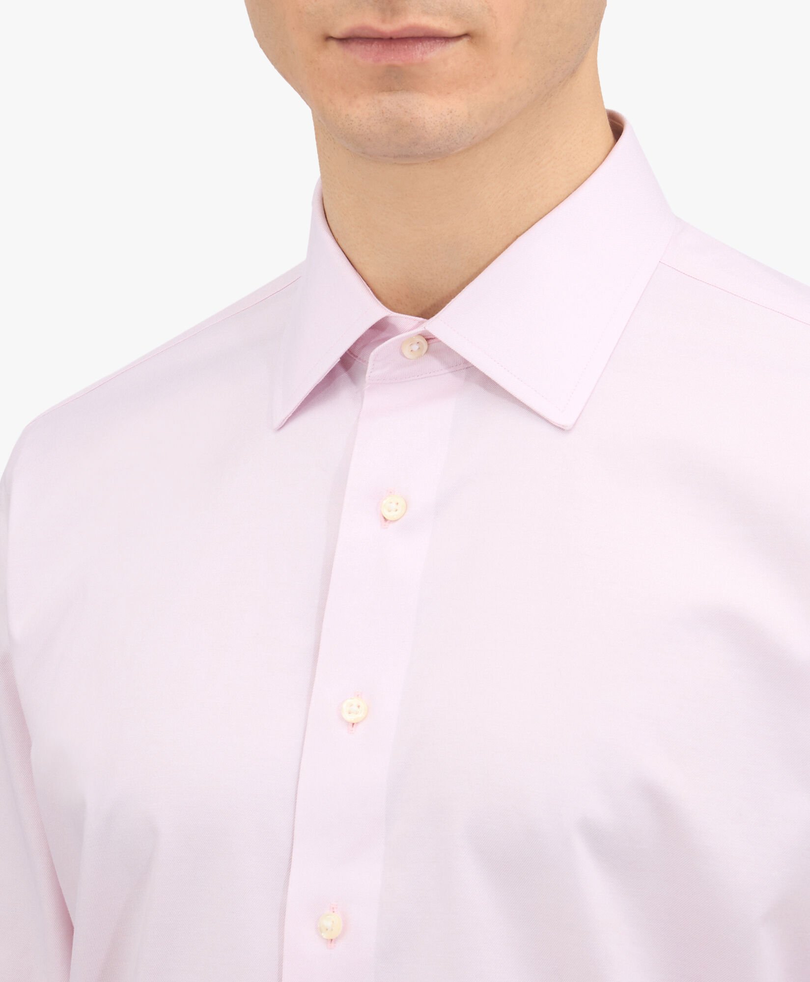 Slim Fit Non-Iron Twill Shirt with Ainsley Collar