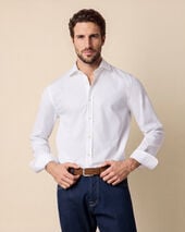 Brooks Brothers Hemd Slim Fit aus Popeline mit London-Kragen Weiß