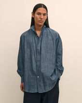 Brooks Brothers Brooks Brothers x Engineered Garments - Oversized Wing Collar Shirt Blue