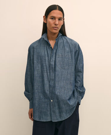 Brooks Brothers Brooks Brothers x Engineered Garments - Chemise Oversize avec Col à Ailettes Bleu