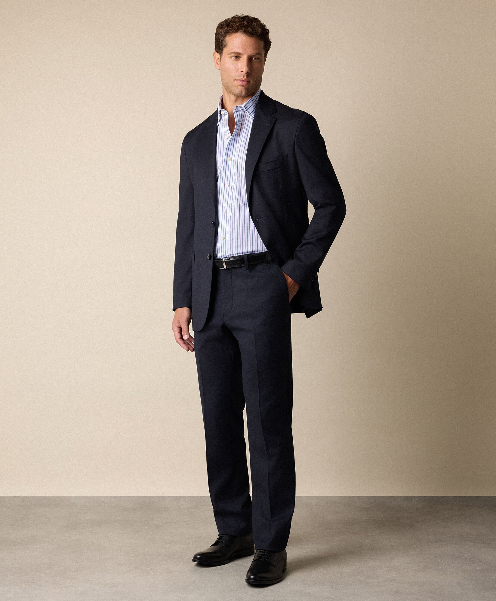 Virgin Wool Blend Trousers