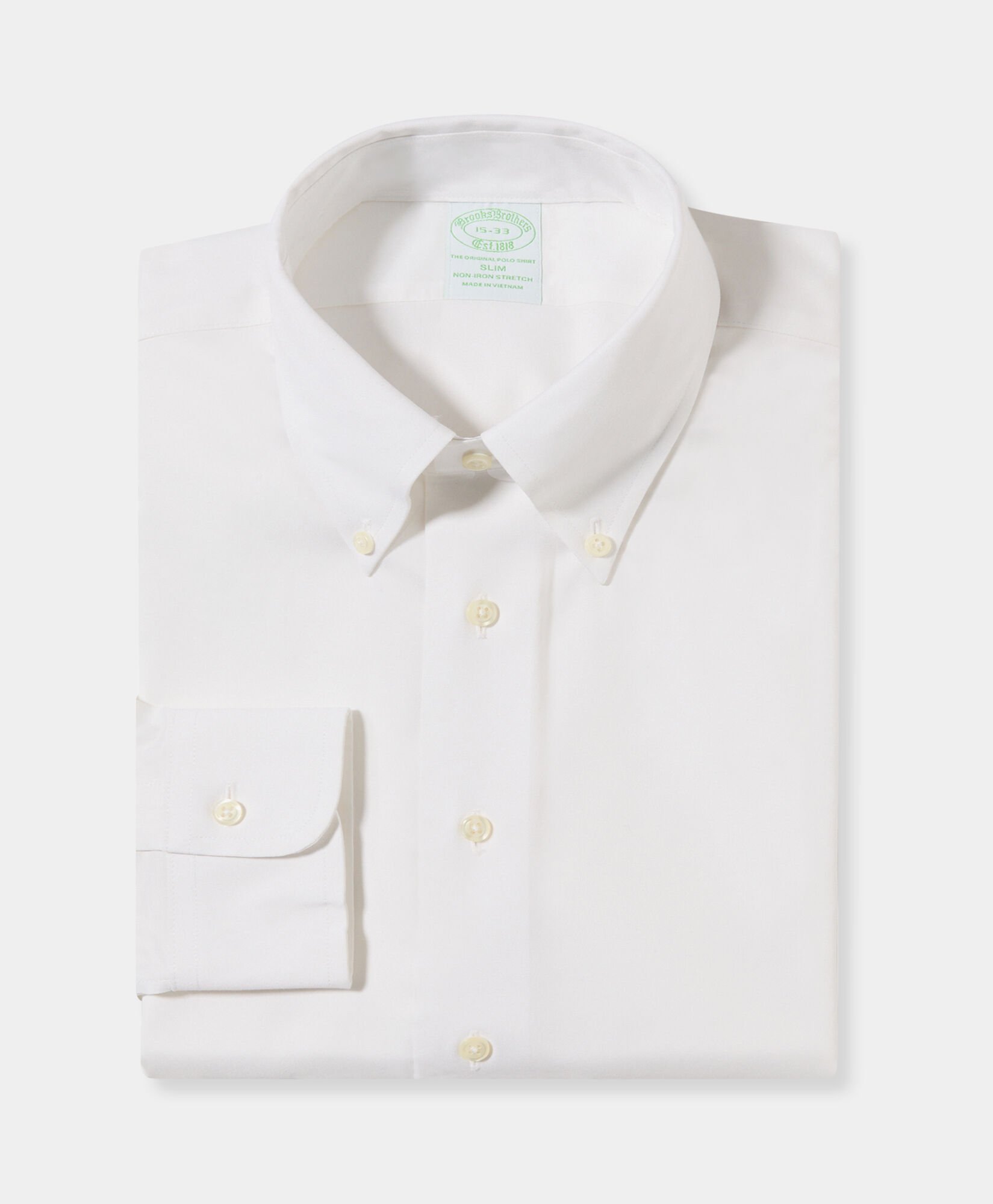 Slim Fit Non-Iron Oxford Pinpoint Shirt with Button Down Collar