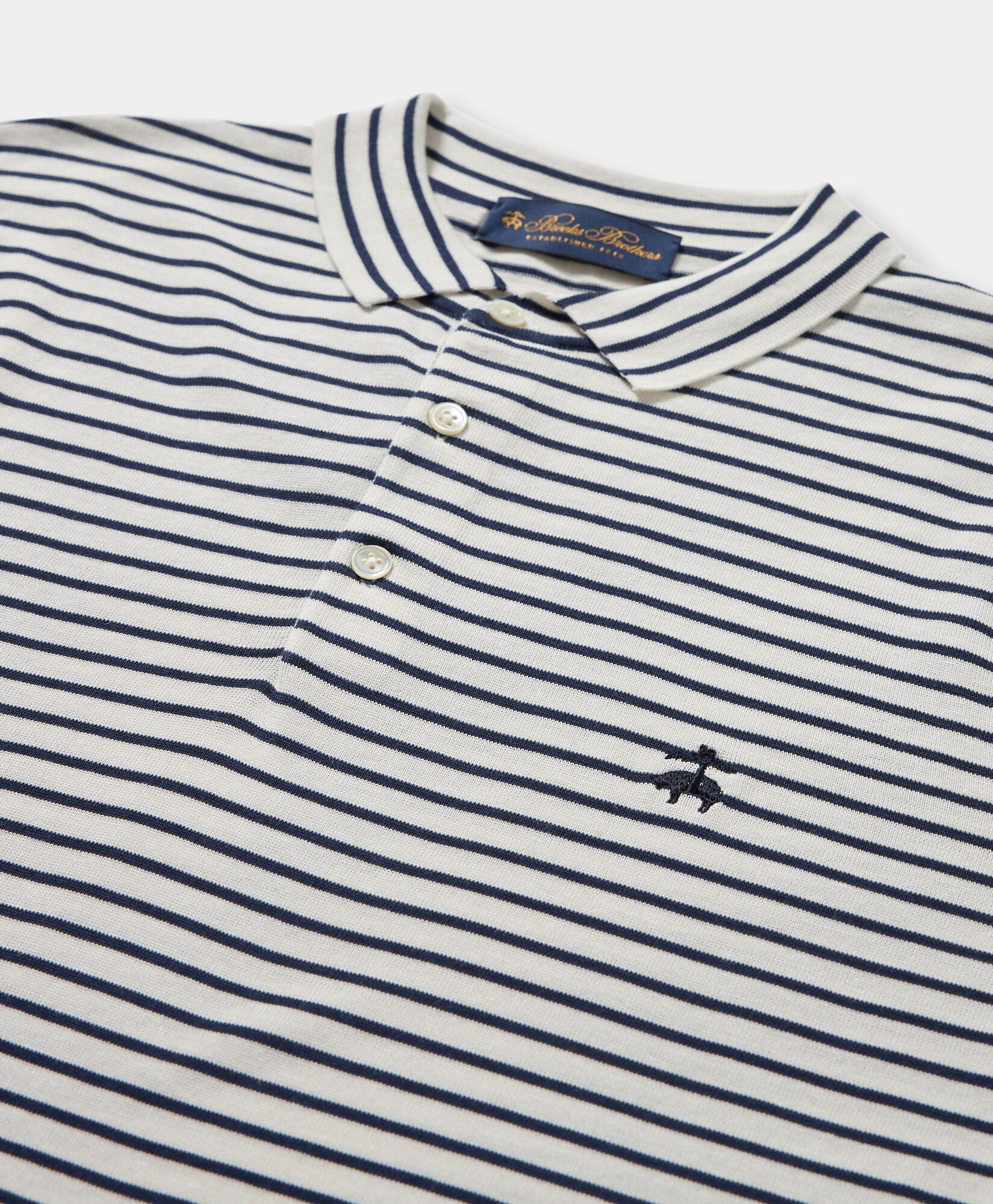 Striped Cotton-Silk-Linen Knit Polo