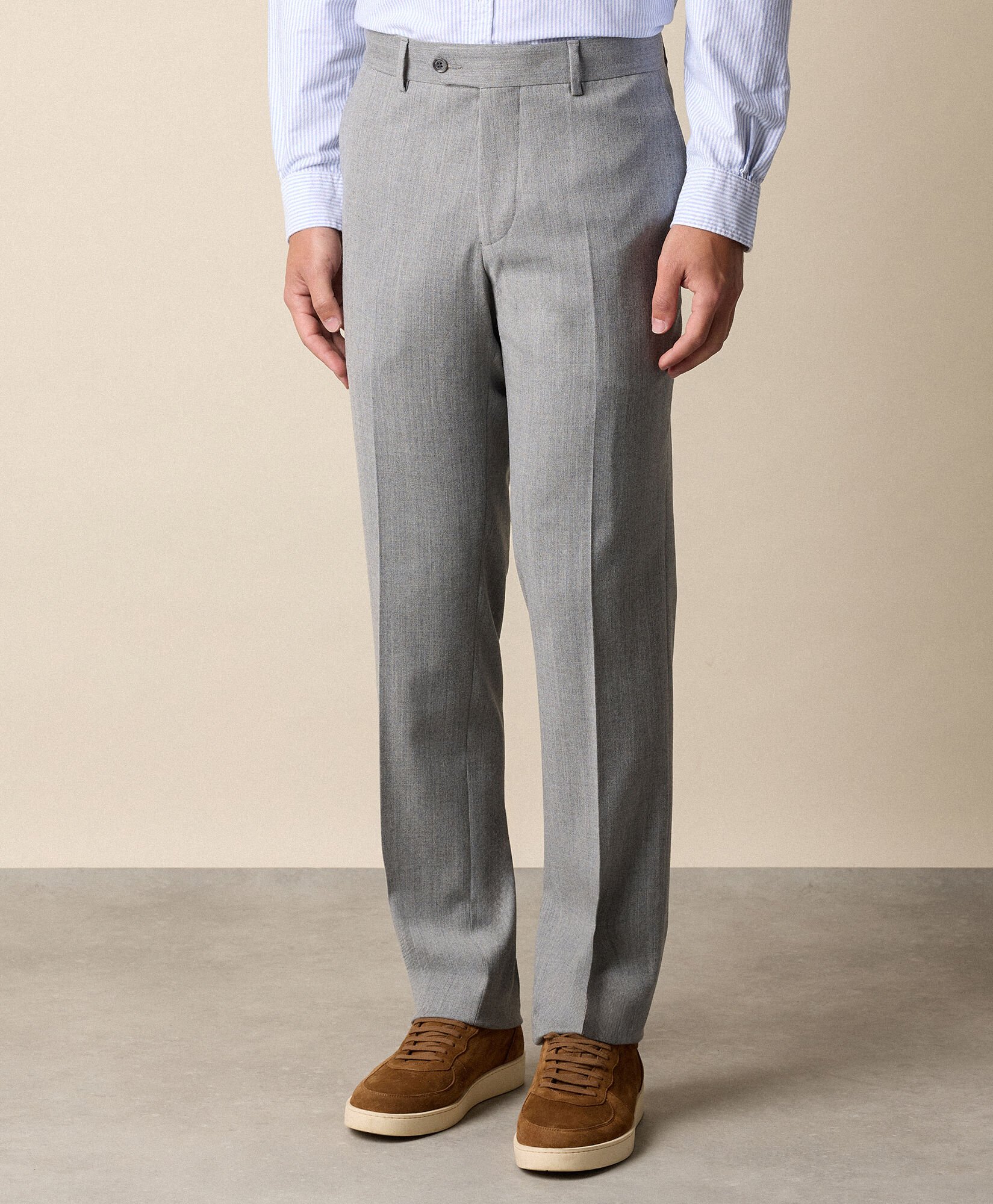 Virgin Wool Blend Trousers
