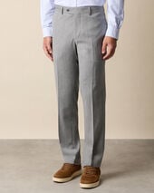 Brooks Brothers Virgin Wool Blend Trousers Light Grey