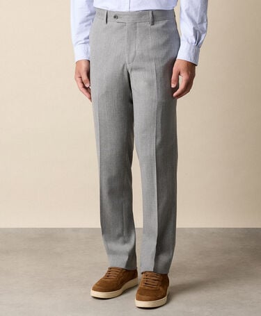 Brooks Brothers Virgin Wool Blend Trousers Light Grey
