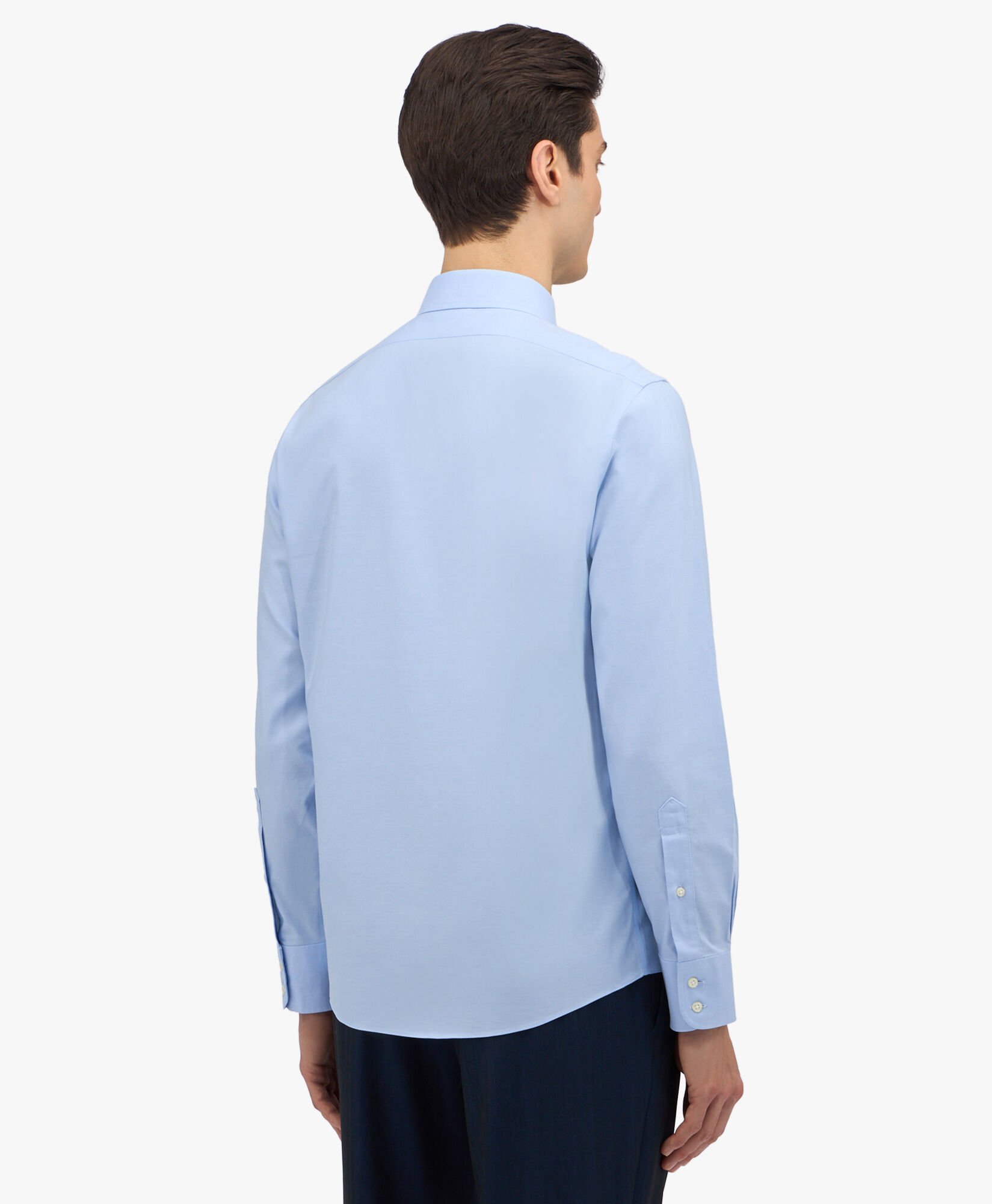 Slim Fit Non-Iron Stretch Twill Supima Shirt with Ainsley Collar