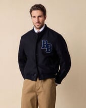 Brooks Brothers Bomberjacke aus Melton-Wolle Marineblau