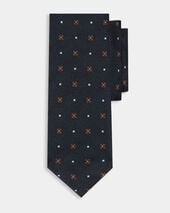 Brooks Brothers Micro Effect Silk Tie Navy