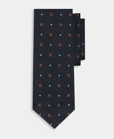Brooks Brothers Micro Effect Silk Tie Navy