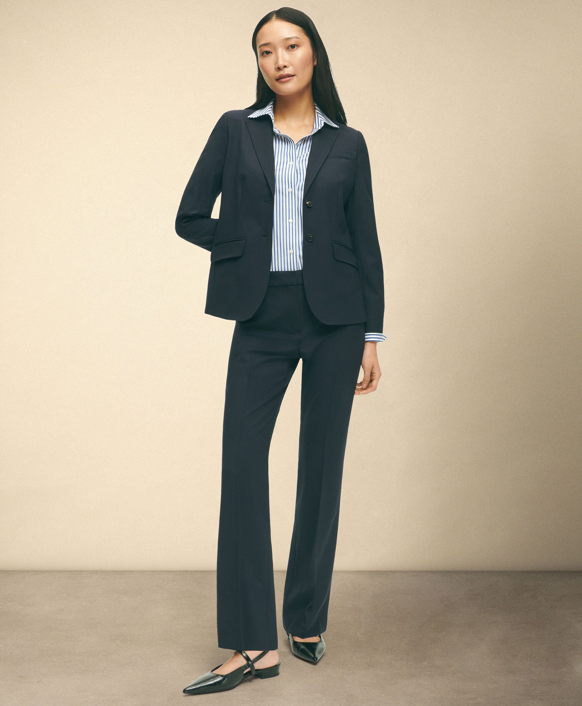 Classic Fit Non-Iron Poplin Shirt with Button Down Collar