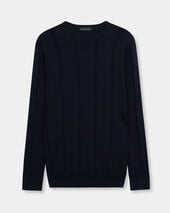 Brooks Brothers Crewneck Cotton-Linen Sweater Navy