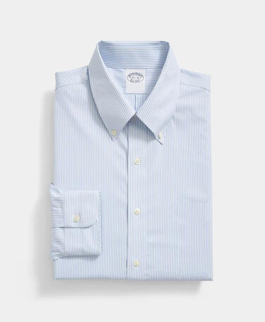 Brooks Brothers Slim Fit Non-Iron Oxford-Hemd mit Button-Down-Kragen Hortensie