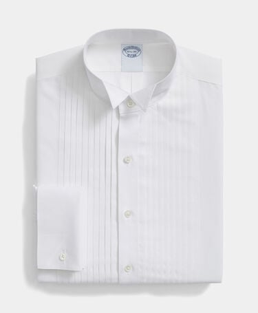 Brooks Brothers Slim Fit Non-Iron Baumwollhemd mit Kläppchenkragen Weiß