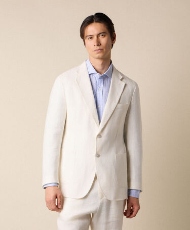 Brooks Brothers Blazer en Lin Blanc
