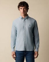 Brooks Brothers Slim Fit Oxford Shirt with Button Down Collar Green