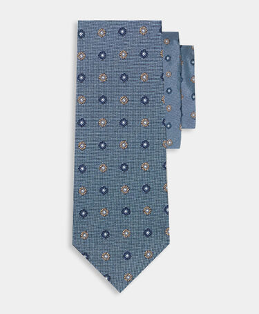 Brooks Brothers Micro Flower Silk Tie Sky