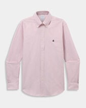 Brooks Brothers Chemise Oxford Rayée Coupe Classique avec Col Boutonné Rouge