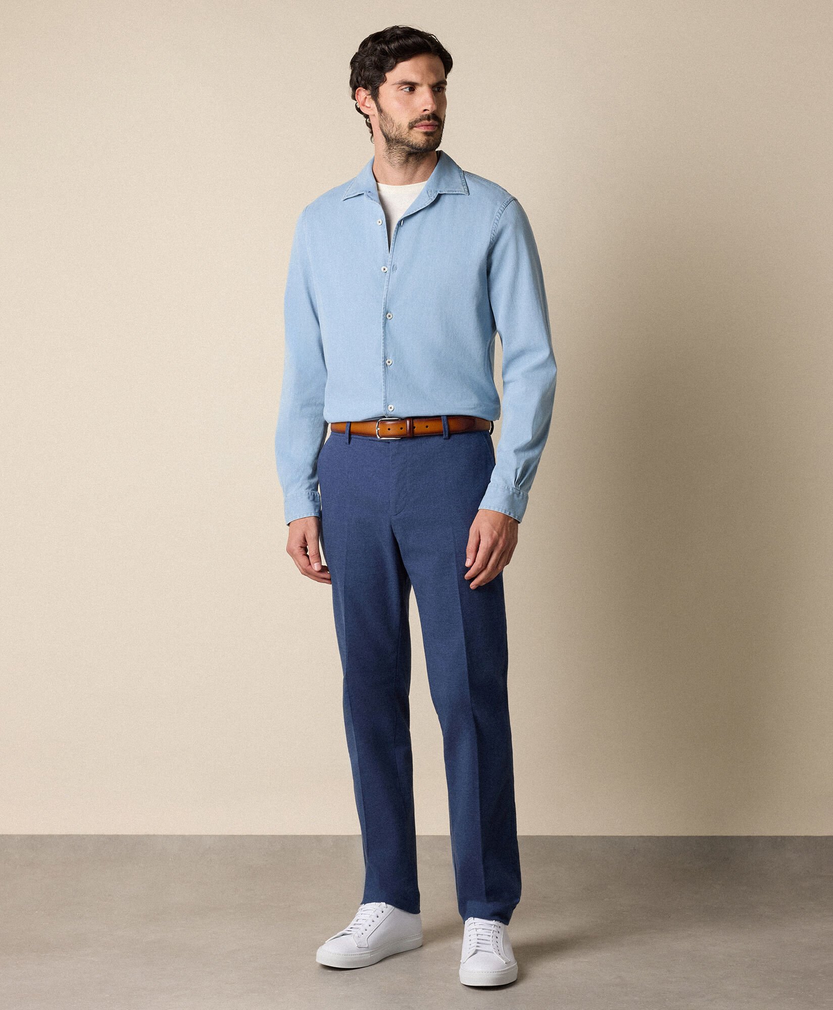 Regular Fit Cotton Flannel Chino