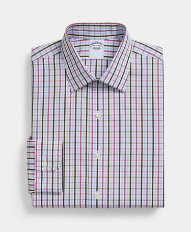 Brooks Brothers Regular Fit Cotton Shirt with Ainsley Collar Blue