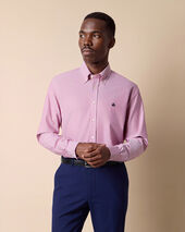 Brooks Brothers Regular Fit Oxford Shirt with Button Down Collar Red