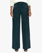 Brooks Brothers Navy Cotton Twill Wide-Leg Sailor Pants Navy