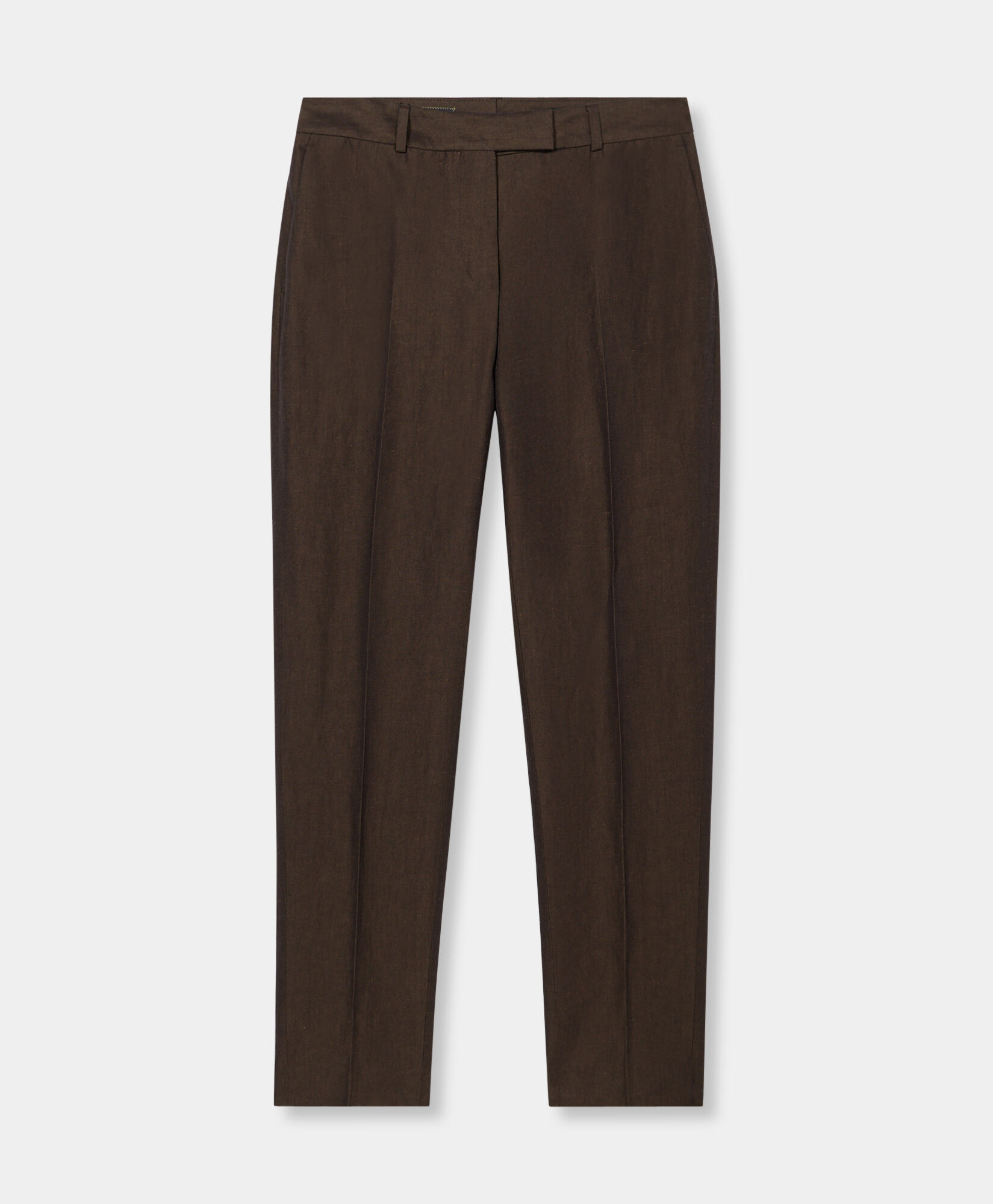 Tailored Slub Cotton-Linen Trousers