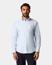 Brooks Brothers Regular Fit Oxford Shirt with Button Down Collar Blue