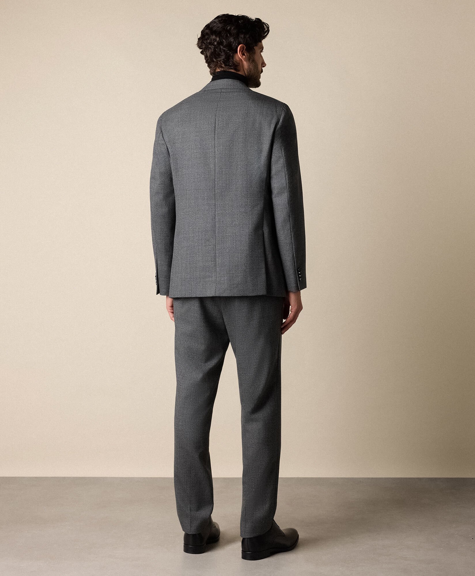 Sharkskin Wool Suit