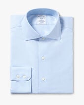 Brooks Brothers Regular Fit Non-Iron Stretch Twill Shirt with English Collar Light Blue