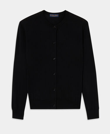 Brooks Brothers Merino Wool Cardigan Black
