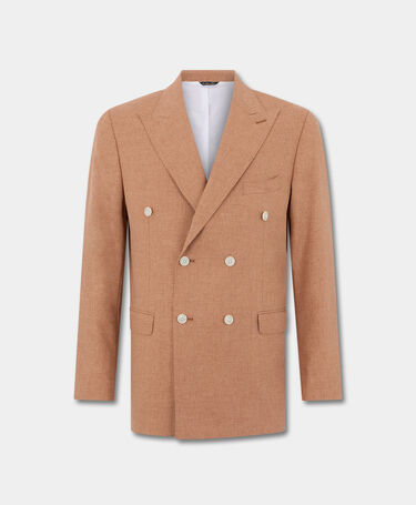 Brooks Brothers Double Breasted Tropical Virgin Wool Blazer Orange