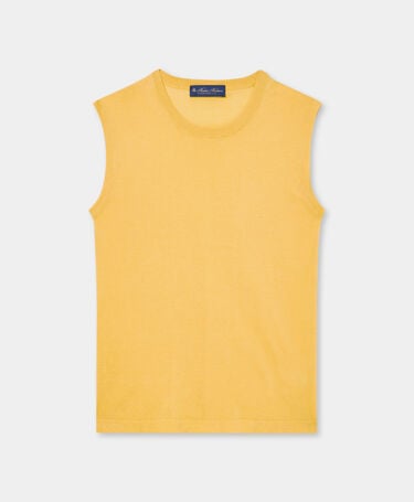 Brooks Brothers Silk Blend Top Yellow