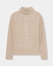Brooks Brothers Donegal Wool Blend Turtleneck Natural