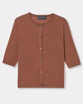 Brooks Brothers Silk Blend Cardigan Brown